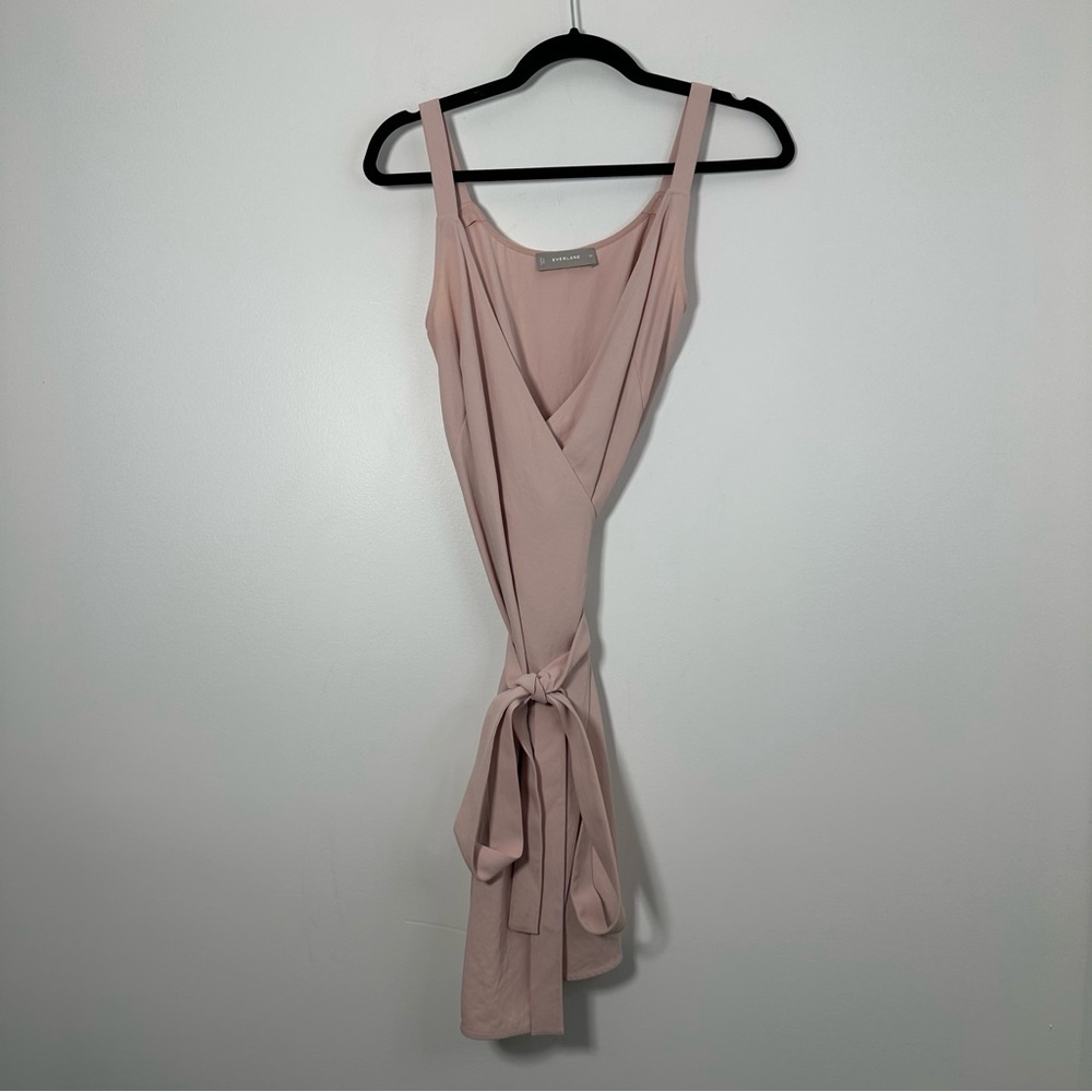 Everlane Women’s Light Pink Tie Waist Sleeveless Mini Dress Size 00
